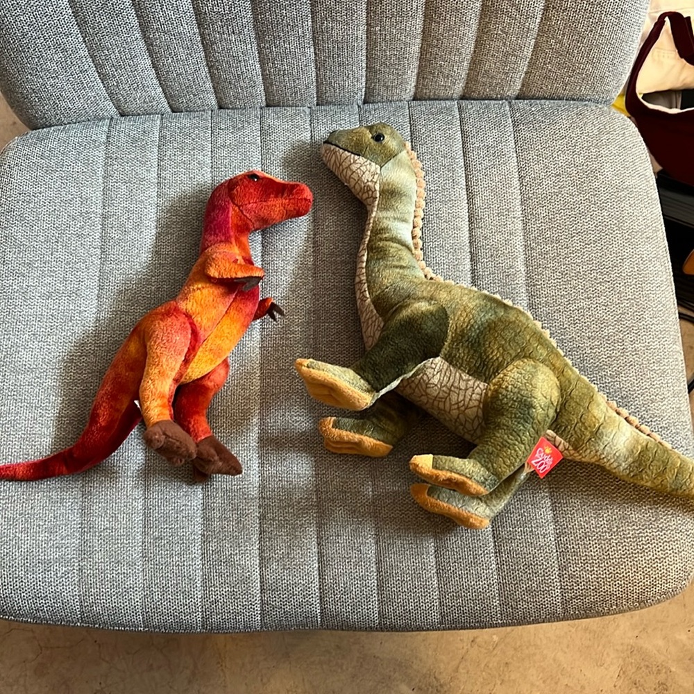 Set of 2 Dinosaur Plush Toys